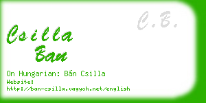 csilla ban business card
