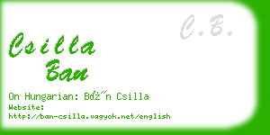 csilla ban business card